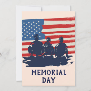 Memorial Day Barbecue Party  Holiday Card