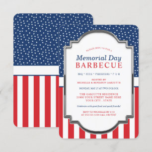 Memorial Day Barbecue Party Invitation