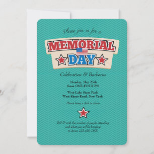 Memorial Day Chevron Invitation