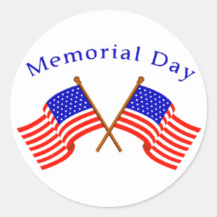 Memorial Day Classic Round Sticker