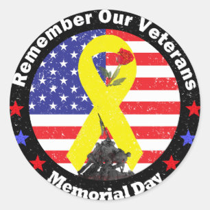Memorial Day Classic Round Sticker