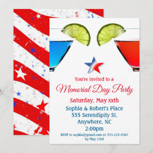 Memorial Day Cocktail Party Invitation