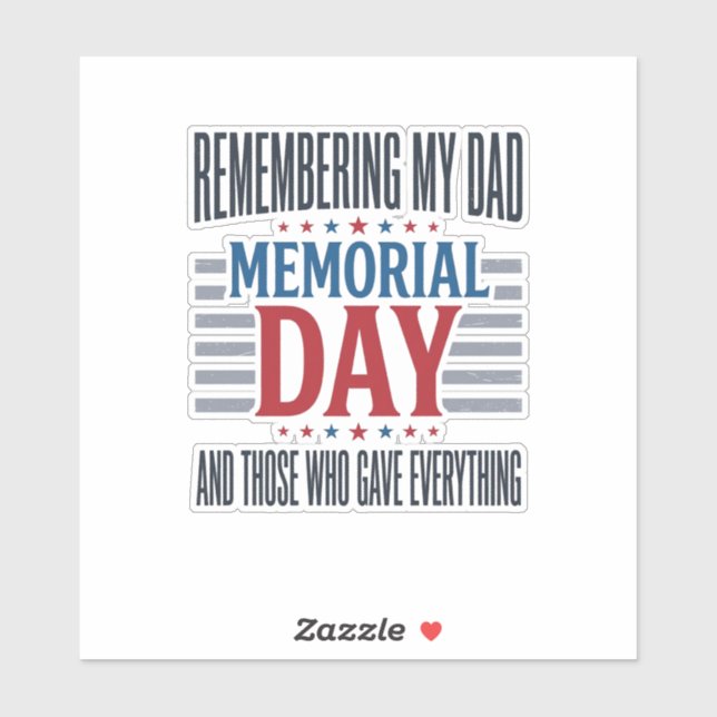 Memorial Day Dad Tribute Patriotic (Sheet)