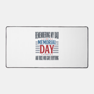 Memorial Day Dad Tribute Patriotic Desk Mat