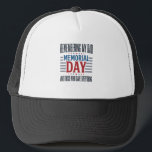 Memorial Day Dad Tribute Patriotic Trucker Hat<br><div class="desc">Memorial Day Dad Tribute Patriotic</div>