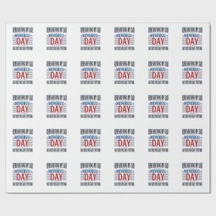 Memorial Day Dad Tribute Patriotic Wrapping Paper