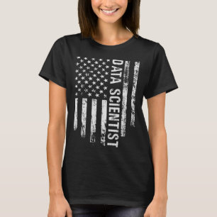 Memorial Day data scientist patriotic usa flag T-Shirt