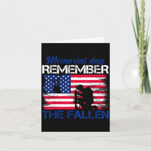 Memorial day design for usa military men and women card