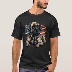 Memorial Day English Mastiff American Flag USA 4th T-Shirt