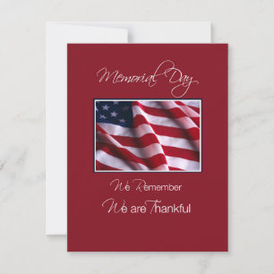 Memorial Day Event Invitation, Flag on Red, White, Invitation