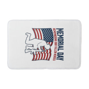 Memorial Day Fallen Heroes Patriotic Soldier Shirt Bath Mat