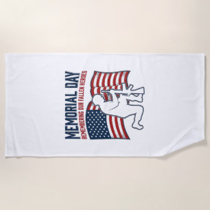 Memorial Day Fallen Heroes Patriotic Soldier Shirt Beach Towel