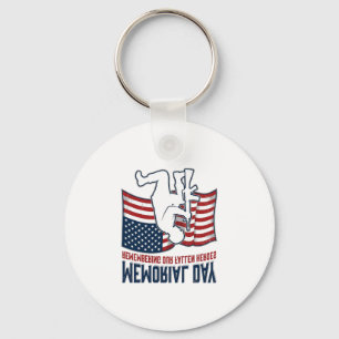 Memorial Day Fallen Heroes Patriotic Soldier Shirt Keychain