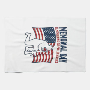 Memorial Day Fallen Heroes Patriotic Soldier Shirt Kitchen Towel