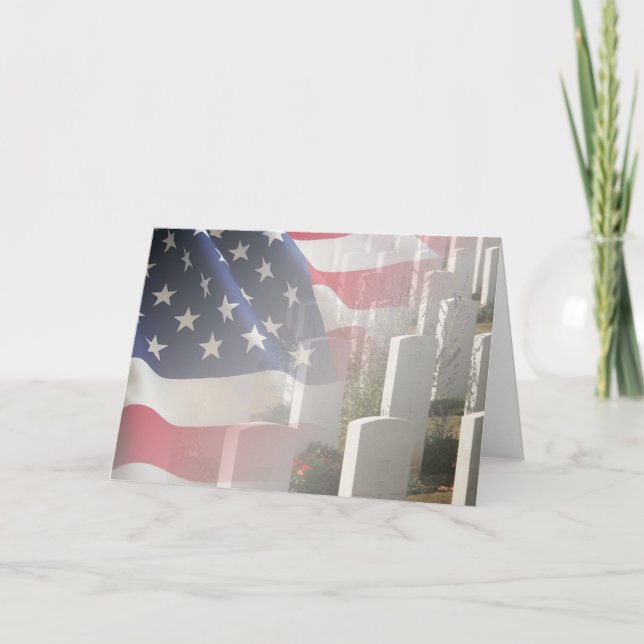 Memorial Day Flag card (Front)