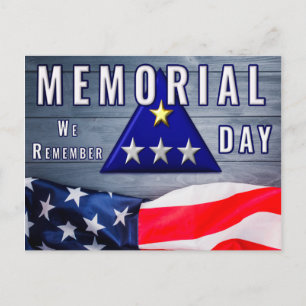 Memorial Day Folded Flag “We Remember” Postcard