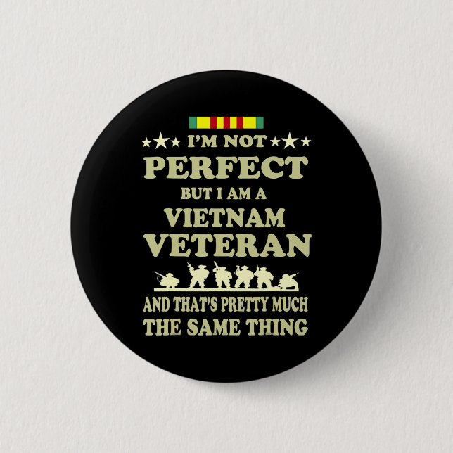 Memorial Day Gift Veteran's Day Vietnam Veteran  2 Inch Round Button (Front)