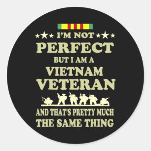 Memorial Day Gift Veteran's Day Vietnam Veteran  Classic Round Sticker