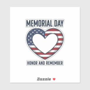 Memorial Day Heart Honour and Remember Shirt Desig