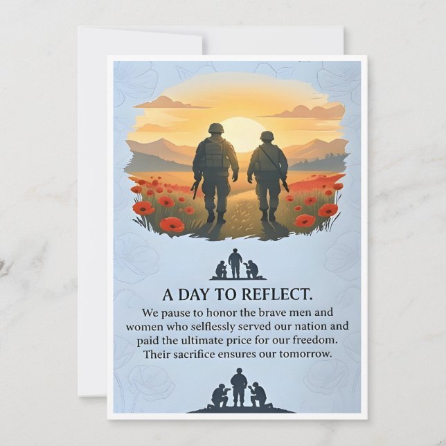 memorial day holiday card (Front)