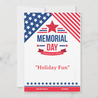 Memorial Day "Holiday Fun" Party Invitation