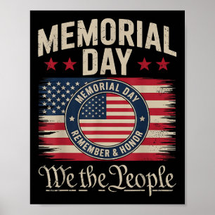 Memorial Day Honor And Remember Veterans Day 2025  Poster