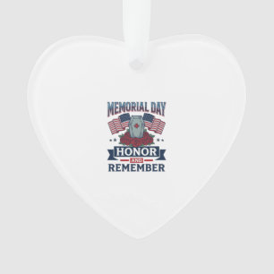 Memorial Day Honour and Remember Patriotic Shirt_1 Ornament