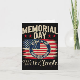 Memorial day honour and remember veterans day 2025 card