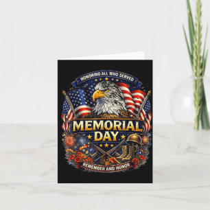 Memorial Day Honouring All Who Served Card