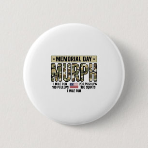 Memorial Day Murph Workout Vintage Vector Shirt_1 2 Inch Round Button