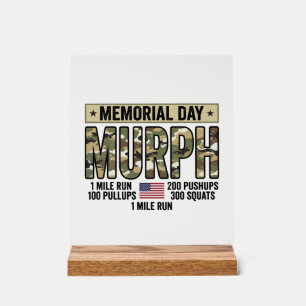 Memorial Day Murph Workout Vintage Vector Shirt_1 Acrylic Sign