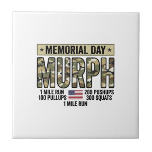 Memorial Day Murph Workout Vintage Vector Shirt_1 Tile