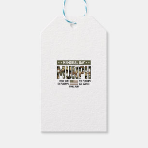 Memorial Day Murph Workout Vintage Vector Shirt (2 Gift Tags