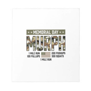 Memorial Day Murph Workout Vintage Vector Shirt (2 Notepad