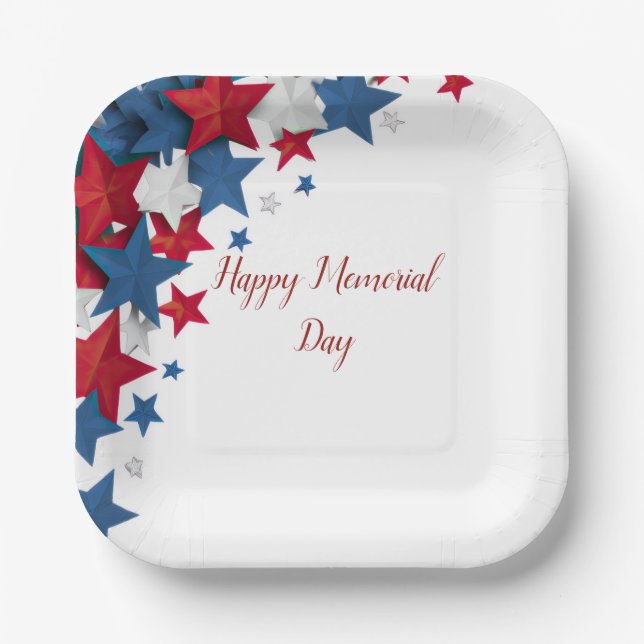 Memorial Day Paper Plate (Front)