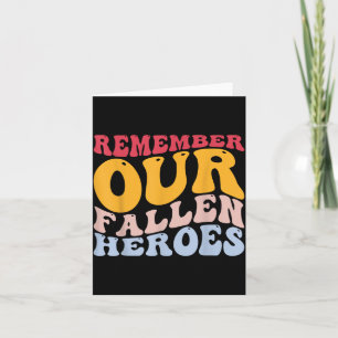 Memorial Day Patriotic American Veteran Fallen Card