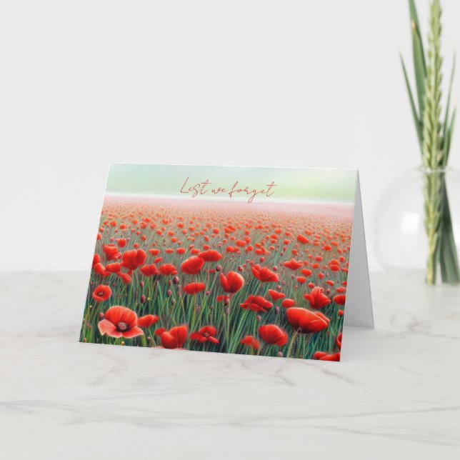 Memorial Day Poppy Field Card (Front)