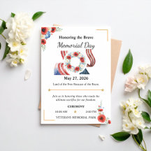 Memorial Day Printable Poster Template 
