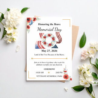 Memorial Day Printable Poster Template 