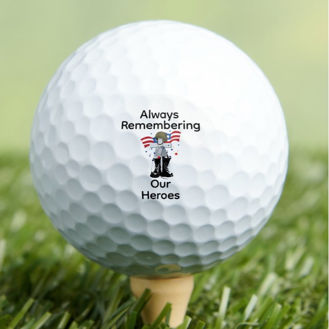 Memorial Day, Remember and Honour  Golf Balls (Creator Uploaded)