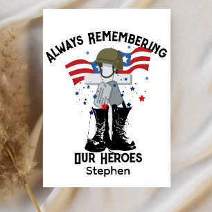 Memorial Day, Remember and Honour  Holiday Postcard
