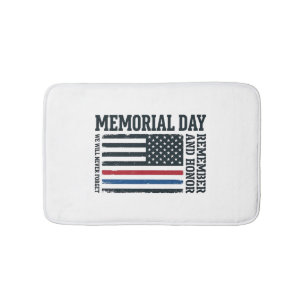 Memorial Day Remember And Honour Tribute Vector De Bath Mat