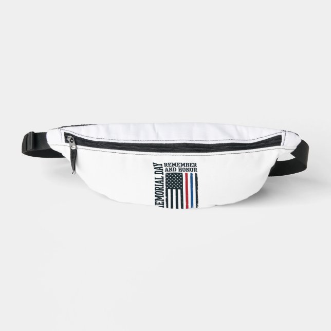 Memorial Day Remember And Honour Tribute Vector De Fanny Pack (Front)