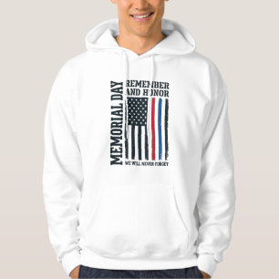 Memorial Day Remember And Honour Tribute Vector De Hoodie