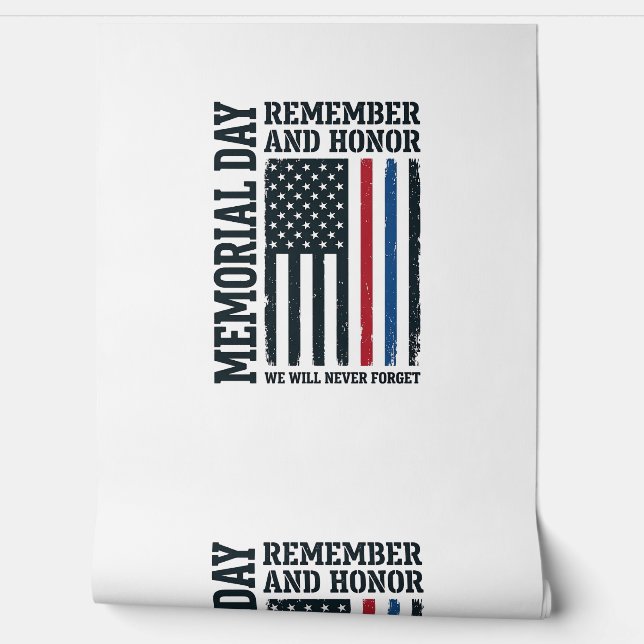 Memorial Day Remember And Honour Tribute Vector De Wallpaper (Unrolling)