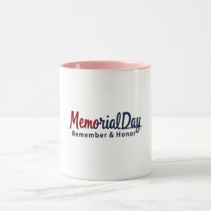 Memorial Day “Remember & Honour” Patriotic Coffee  Mug