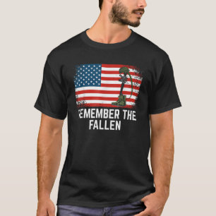 Memorial Day Remember the Fallen Flag With Battlef T-Shirt