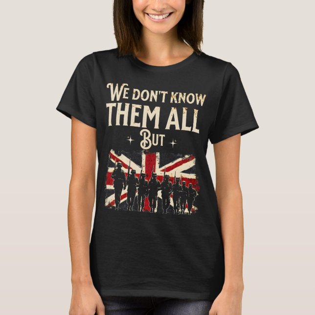 Memorial Day Remember Veterans UK Soldier Patriot T-Shirt (Front)