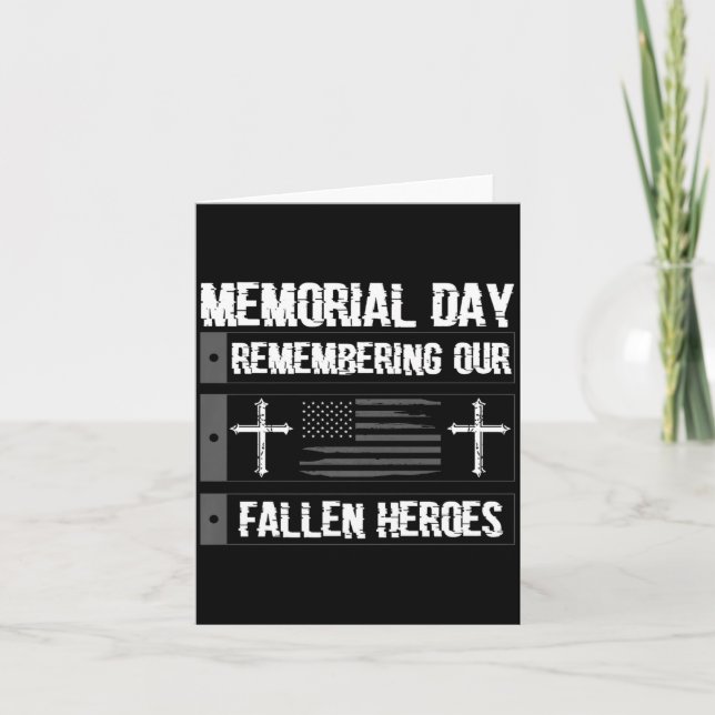 Memorial Day Remembering Fallen Heroes American Card (Front)