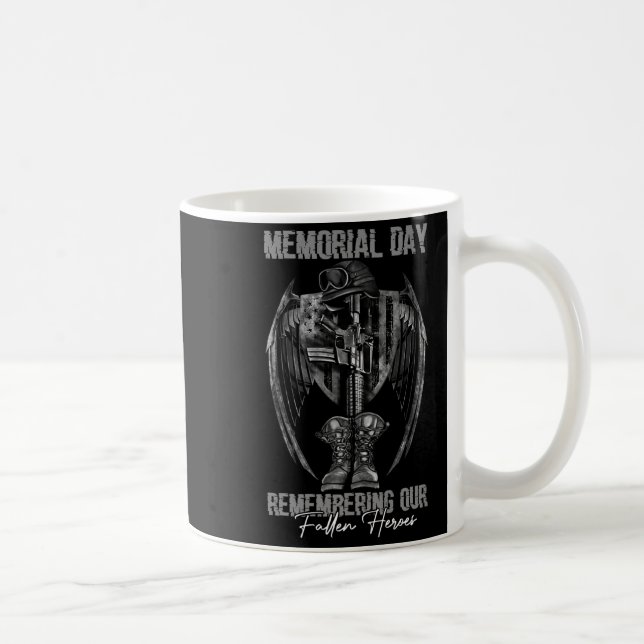 Memorial Day Remembering Fallen Heroes American Coffee Mug (Right)